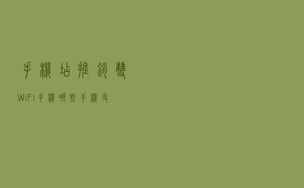 手机店推销双WiFi手机，哪些手机支持双wifi，怎么样？