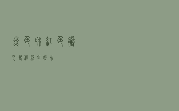 黑色和红色卫衣哪个颜色好看